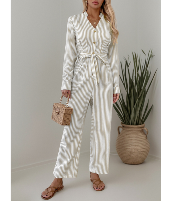 Striped Burst rayon Jumpsuit